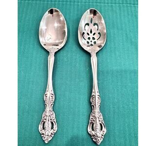 Oneida USA Michelangelo Stainless Solid and Slotted Serving Spoons-Set of 2